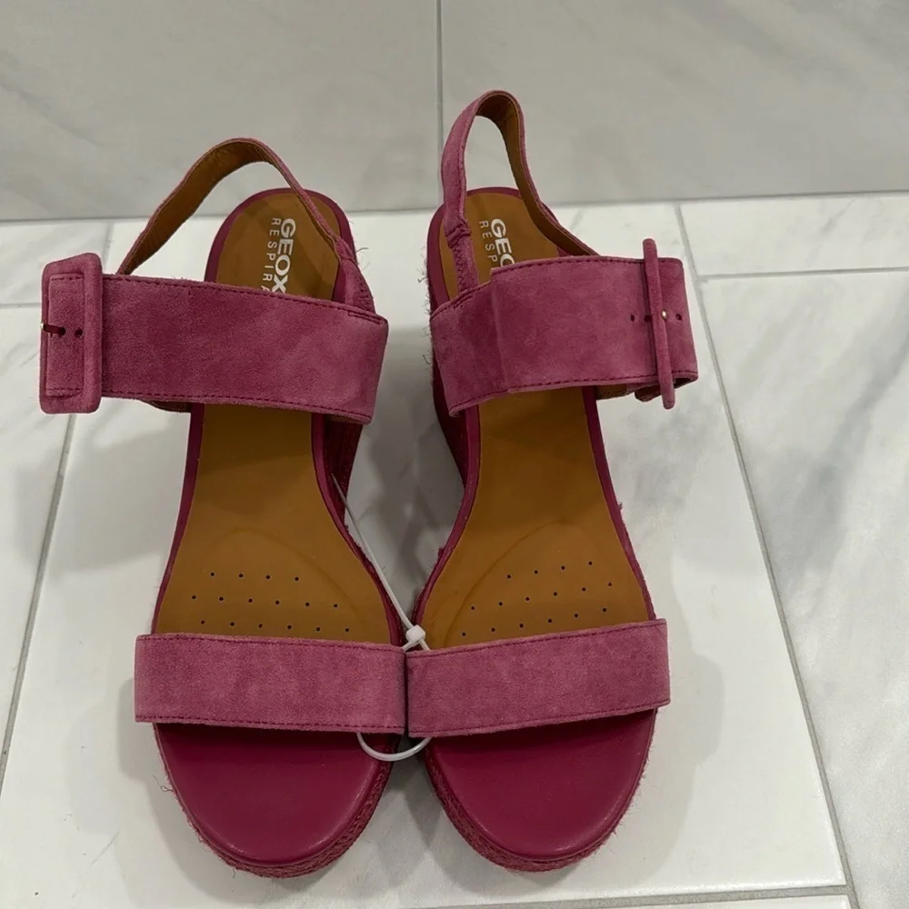 NEW! GEOX Cyclamen Ponza Wedge Sandal - Size 41